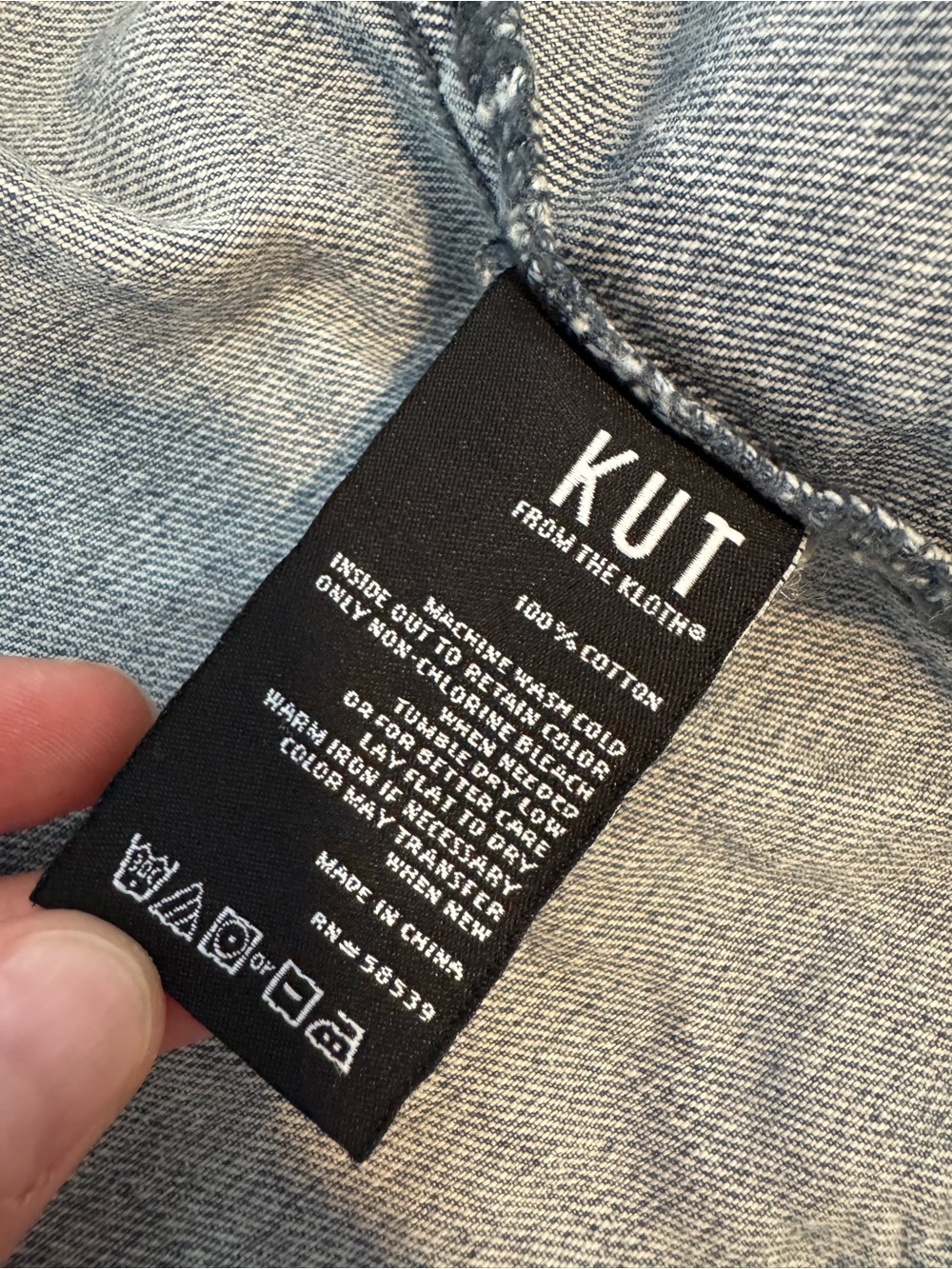 KUT from the Kloth light-wash denim jacket size Medium - Picture 8 of 9